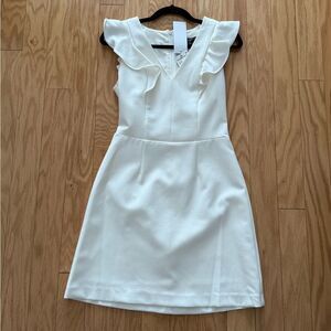 French Connection Ruffle Cap Sleeve A-Line Minidress